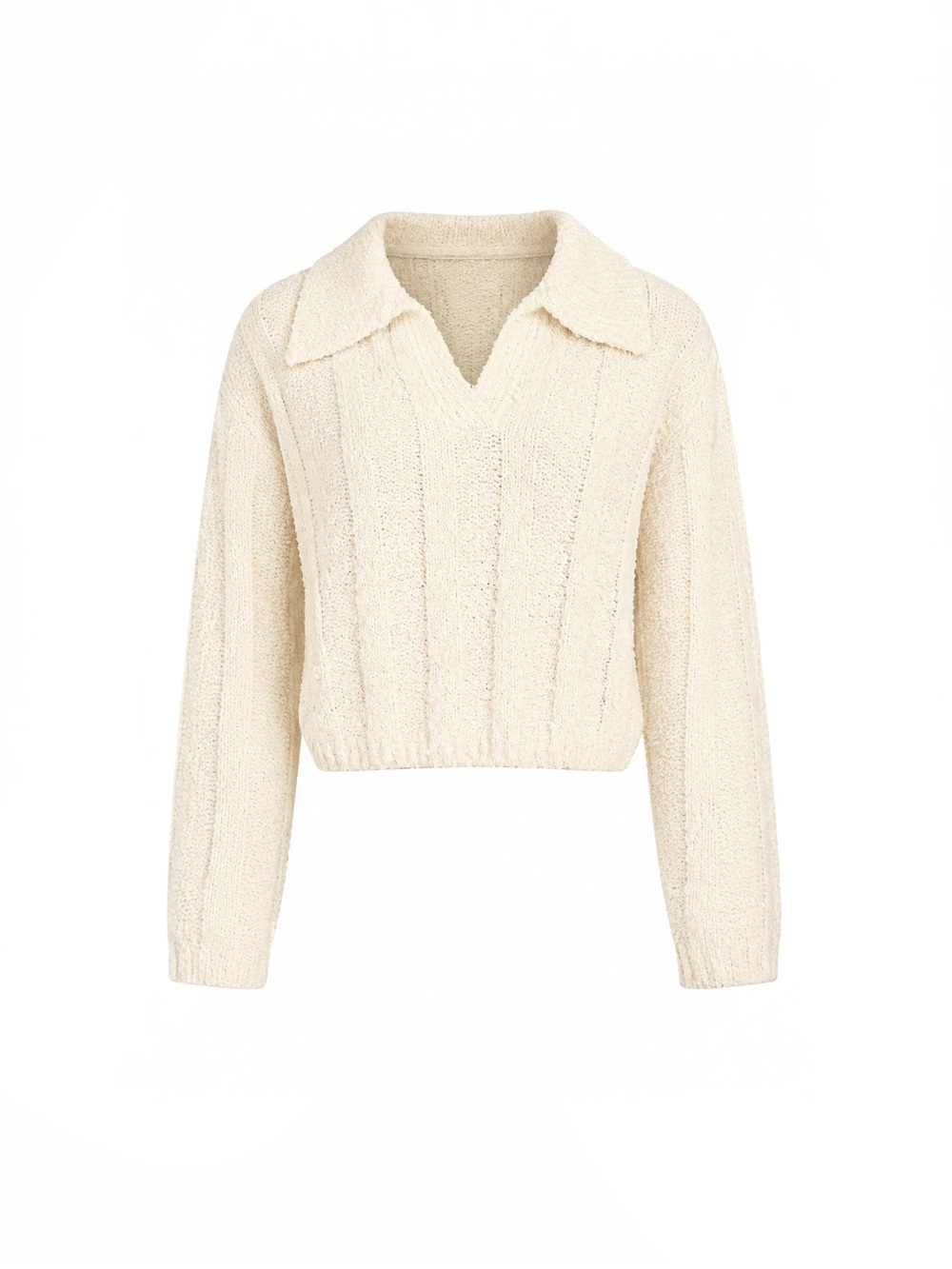New Ralph Lauren kookai collared quince Cream Cozy Sweater cotton seven wonders